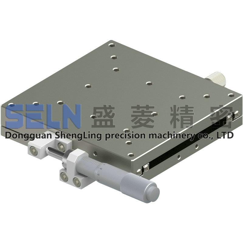 供应新品100*100X轴LBX100-L直线滚珠型导轨手动微调架位移平台