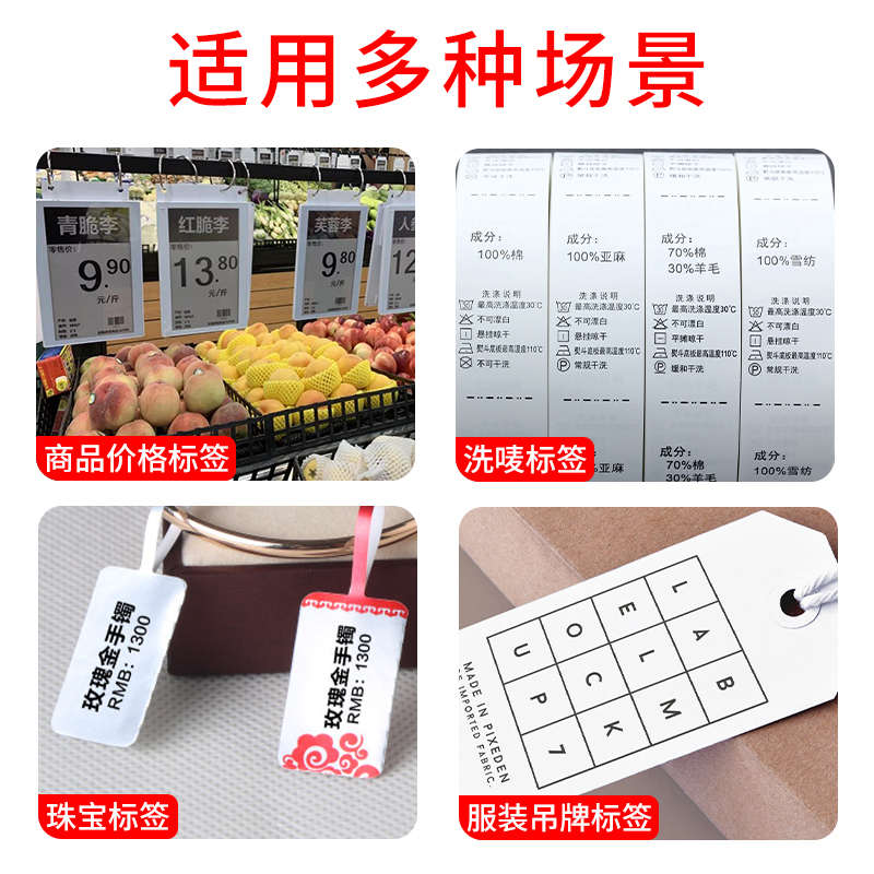 TSC4503E/4502E条码打印机300dpi点服装吊牌水洗唛铭牌姓名贴标签