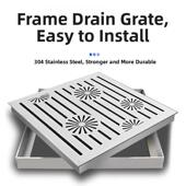 304不锈钢井盖隐形线性排水沟盖板下水道雨水箅子下水道盖板定制