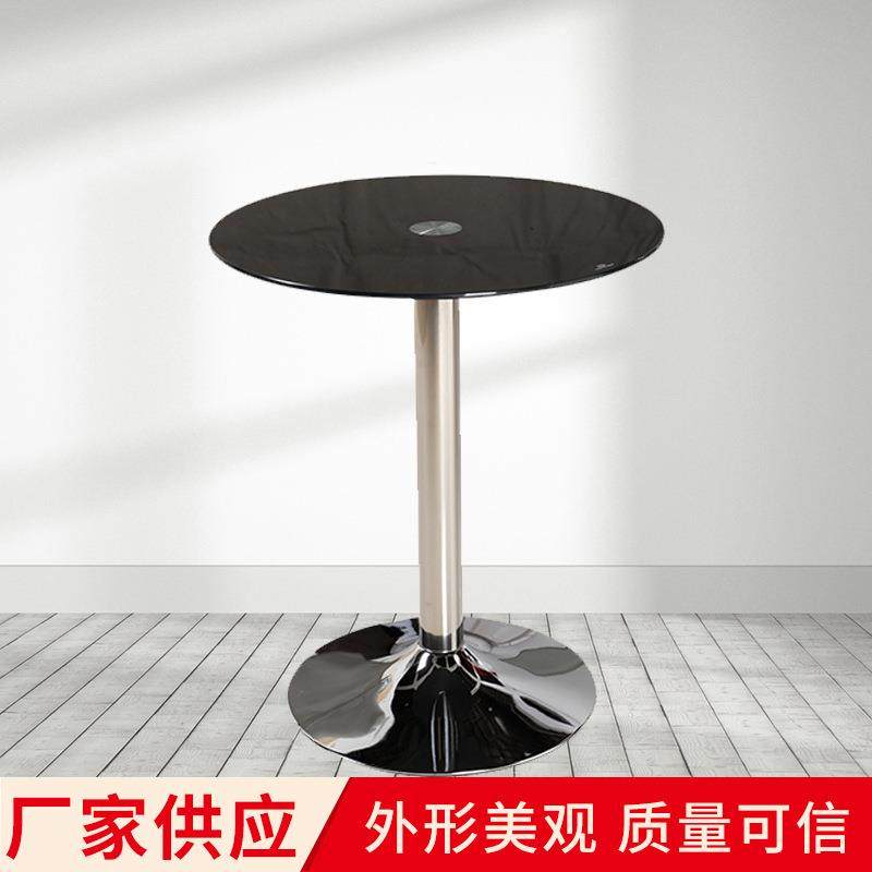 时尚洽谈桌吧桌圆形钢化玻璃边角几包邮桌类茶几客厅家具家装建材