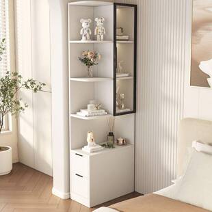 实木沙发边柜夹缝收纳置物柜客厅抽拉柜子转角书柜储物柜定制其