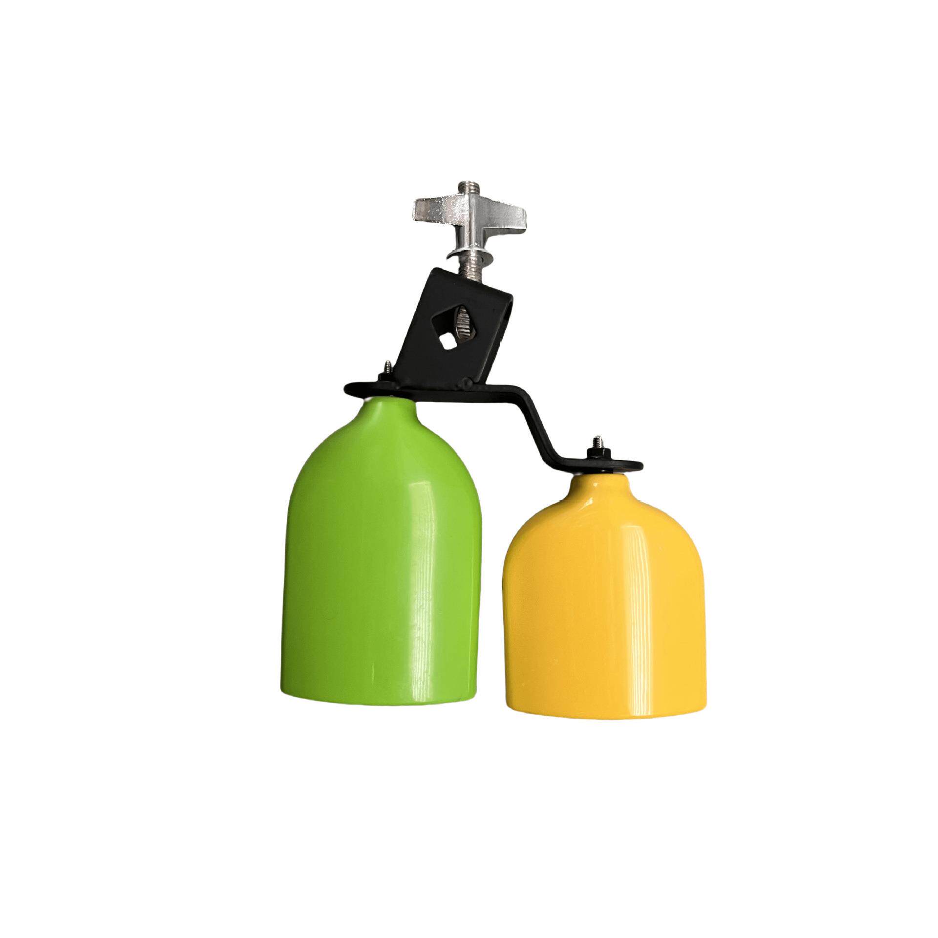 架子鼓小打牛铃 木鱼梆子塑料牛铃 双色双头中音高低音音效牛铃