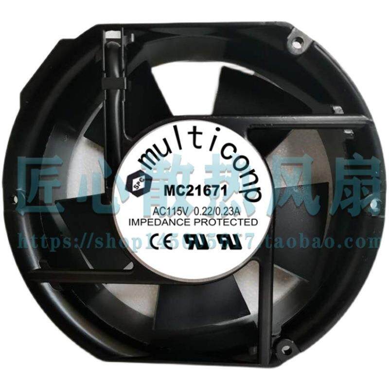 MULTICONP MC21671 轴流风扇, 172MM, 115VAC, 0.22/0.23a 散热