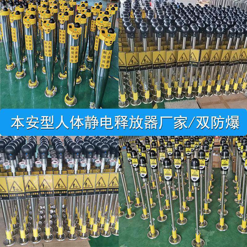 本安型人体静电释放器双防爆工业用罐顶数显语音人体静电荷释放球