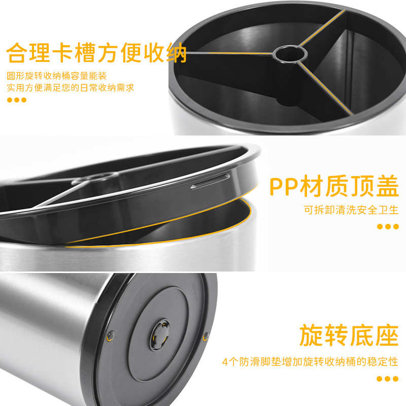 9WOR不锈钢锅铲汤勺架多功能放厨具铲子勺子收纳架家用厨房旋转置