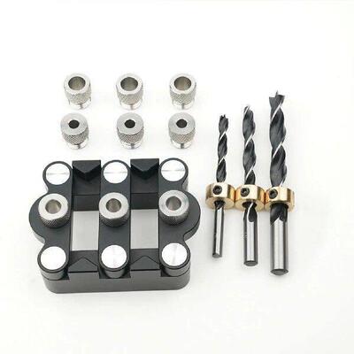 Pocket Hole Jig Set Wear Resistant for Straight Holes DIY