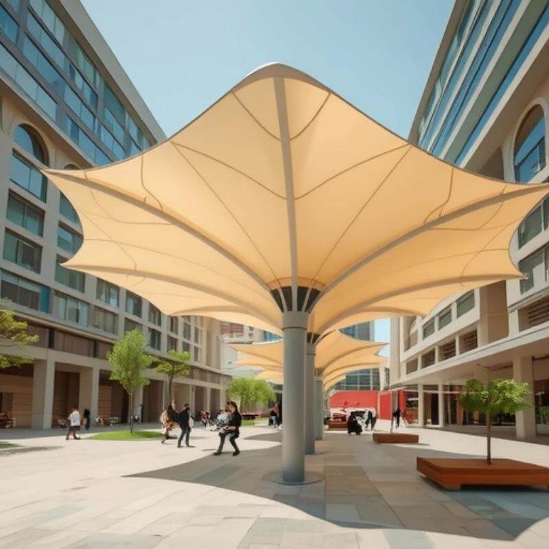户外景区商业广场体育馆异型膜结构钢结构张拉膜公园景观遮阳雨棚