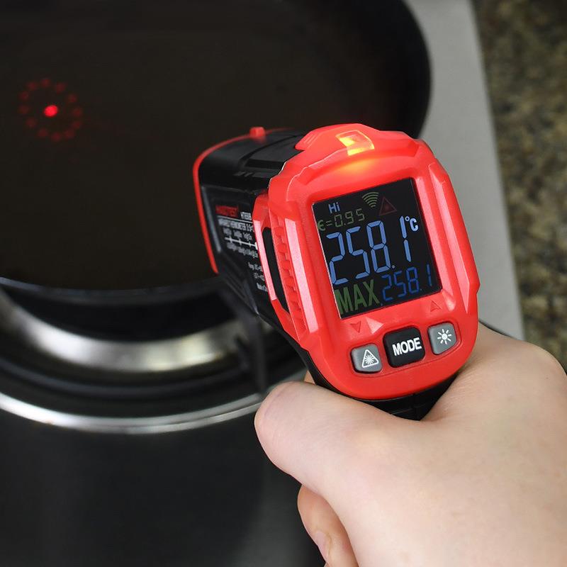 工业测温油温枪红外线测温水温枪厨房烘焙仪温5度计307HT60C