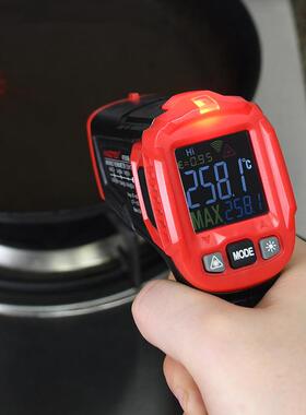 工业测温油温枪红外线测温水温枪厨房烘焙仪温5度计307HT60C