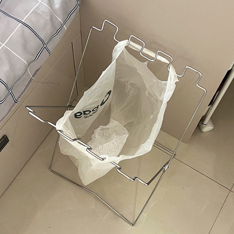 垃圾架可摺叠简易可携式垃圾桶家用厨房专用免弯腰落地收纳层架