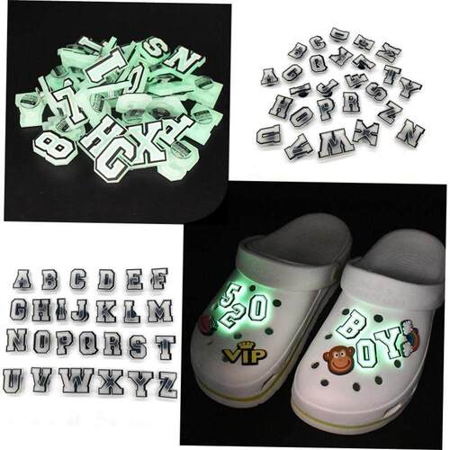 1pcs Letter P Shoe Charms Decorations For Croc DIY Luminous