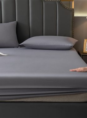 床笠防水隔尿透气可机洗老人不湿床单加高30cm床罩防尘罩灰色床