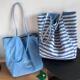 托特包 海盐蓝和夏天 AB双面大托 一包两背 日常 适配度满昏