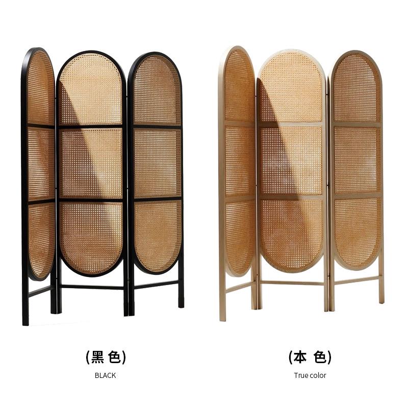 厂家供应藤编折屏移动屏风折叠装饰隔断玄关酒店客厅办公藤艺屏风