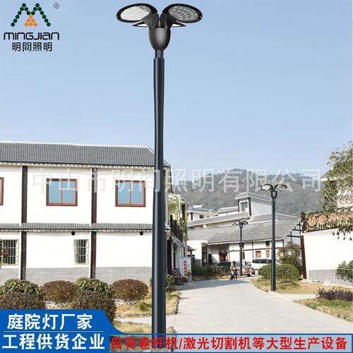 厂家直销新款led庭院灯 压铸铝公园户外别墅小区4.5米庭院灯