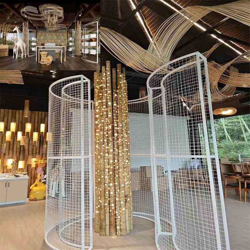 异形铁艺柜艺术品弧形置物架商用陈列柜办公奖杯展示柜陈列架