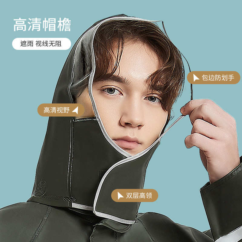 实力工厂双层加厚针织布雨衣雨裤套装男女式成人环卫外卖分体雨衣