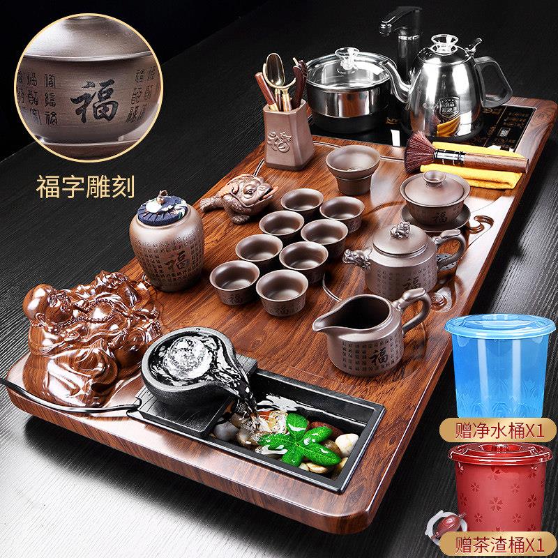 茶台烧水壶一体全自动上水茶盘茶具套装家用高端办公室会客茶桌几
