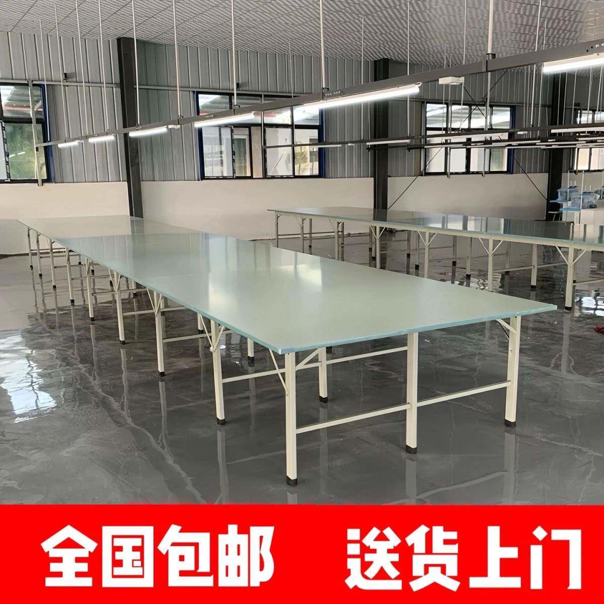 实木工作台板 服装厂制衣厂裁剪台 裁剪桌 组合裁床台 打包台