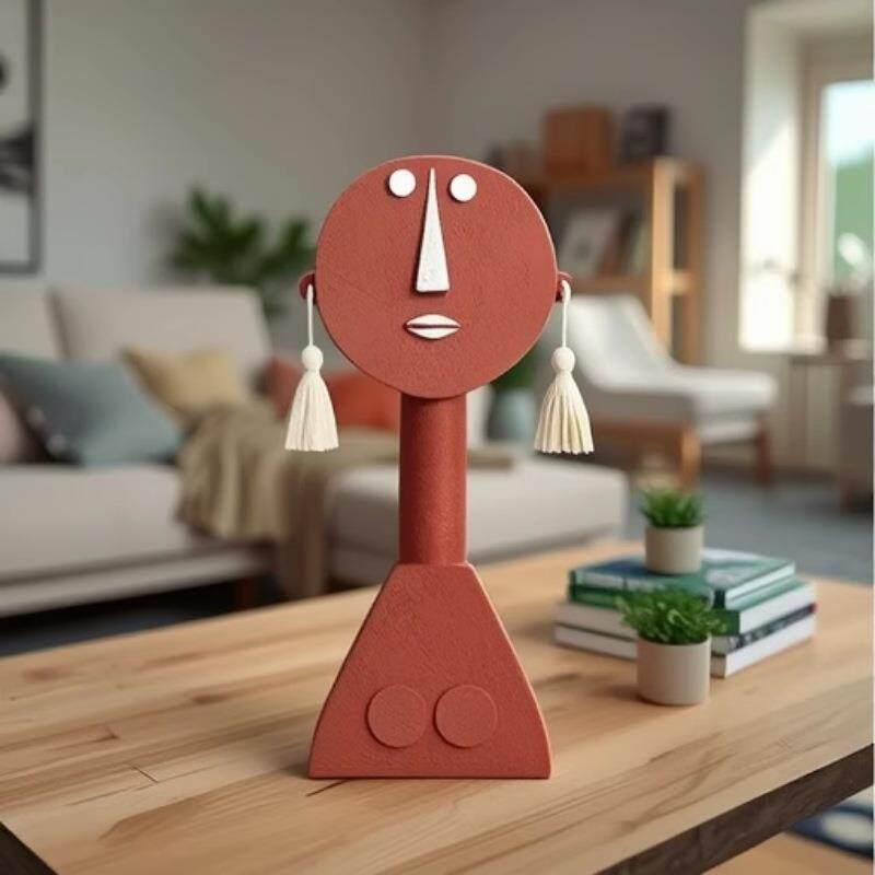 现代简约创意抽象人物摆件样板房售楼处桌面软装饰品工艺品装饰