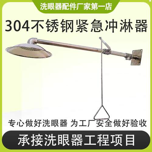 验厂洗眼器304不锈钢紧急冲淋洗眼器实验室化工车间冲淋冲洗眼器