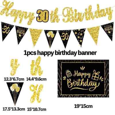 Happy 30th 40th 50th Birthday Banner Bunting Birthday Party