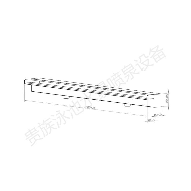 别墅瀑布出水口不锈钢瀑布出水口流水槽鱼池瀑布流水墙水景水幕墙