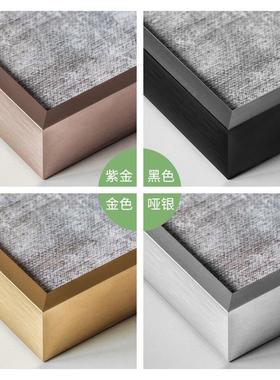 峰峦 入门玄关装饰画新中式挂画橙色大气抽象画客厅背景墙晶瓷画