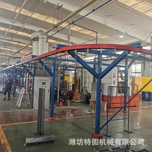 快速换色喷粉房悬挂式静电喷漆设备家装用品灯具家具喷塑流水线