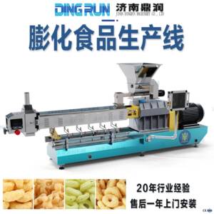 麦香鸡味块零食生产设备洋葱圈玉米圈多功能食品挤出膨化机器