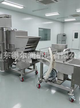 全自动牛奶酥上浆机 裹糠机 圆盘裹果粒碎机器 清洗方便 操作简