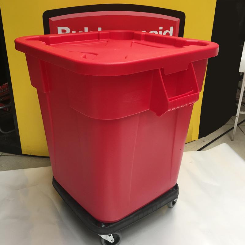 rubbermaid乐柏美方形垃圾桶车轮脚轮轮子小车FG3530万向轮滚轮