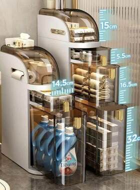 Bathroom sewn storage cabinet Storage rack卫生间夹缝收纳柜