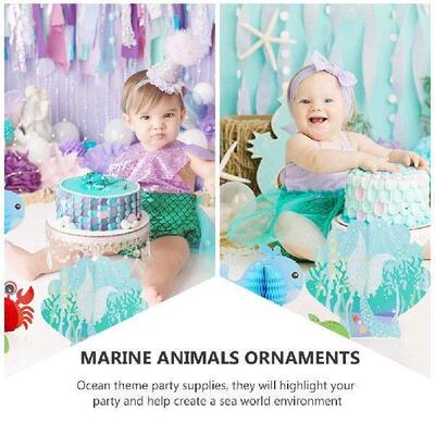 8 Pcs Ocean Honeycomb Theme Party Decorations Birthday