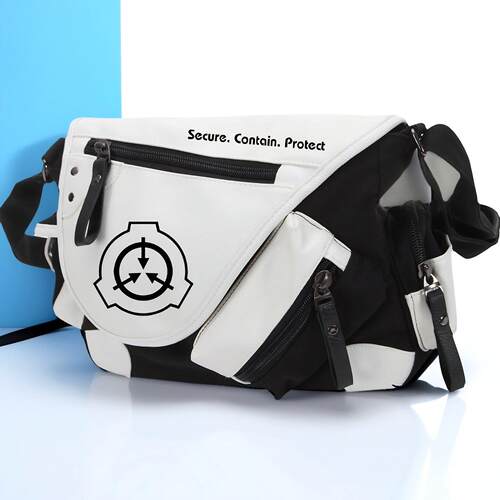 scp周边基金会斜挎包 二次元男女书包多功能帆布单肩背包