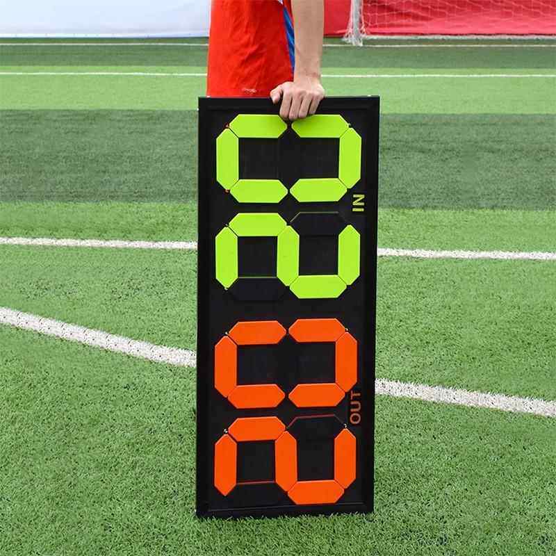 足球比赛手动两用换人牌双面显示四位人牌篮球排球翻号牌裁判专用