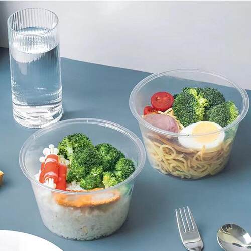 新款直销1500ML一次性餐盒打包盒快餐酱料盒汤碗带盖加厚透明外卖