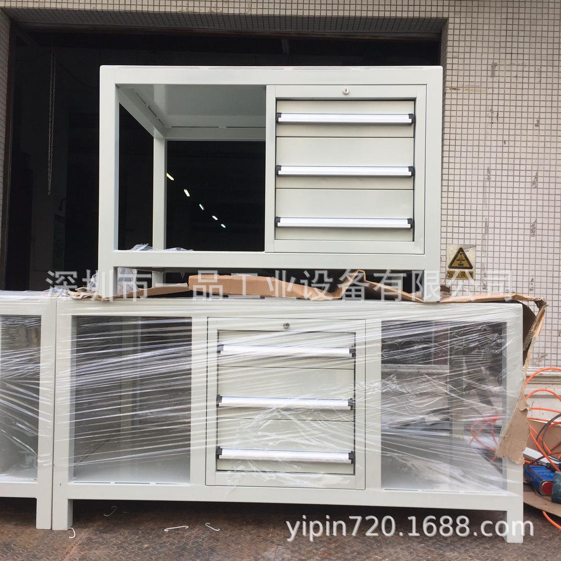 铁板钳工操作台模具重型钳工工作台带三抽屉虎钳修理装配检修桌厂图片
