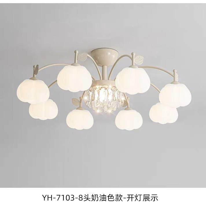 客厅吸顶灯2025年新款创意棉花灯奶油风现代简约水晶轻奢大厅主灯