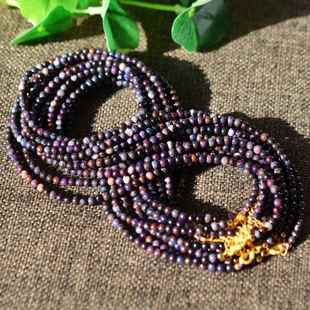 天然老料油润深沉复古皇家紫舒俱来锁骨链项链优雅女款4.3MM送礼