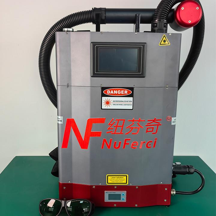 背包锈式激光洗机激光除清漆除除油污厂家1NF-QXF100瓦便0携式激