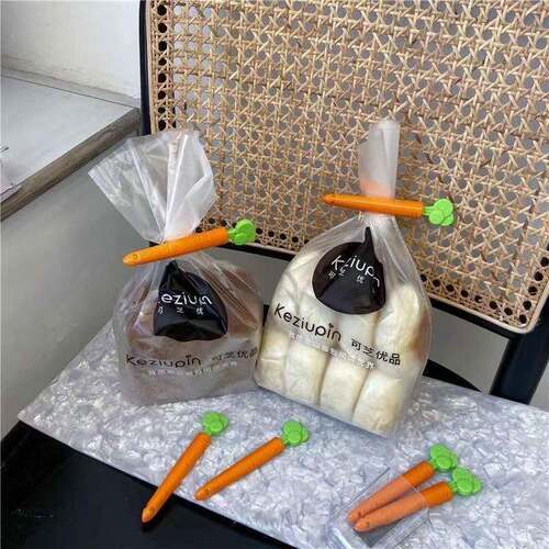 Creative and cute carrot-shaped food sealing clips, cartoon