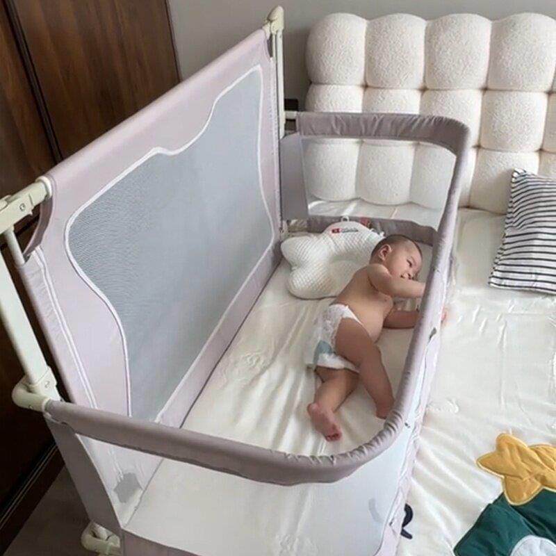床上床中床围栏可折叠新生婴儿围栏宝宝出门便携防护栏可移动防压