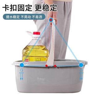 手提加厚拖把桶储水塑料桶长方形胶棉大号家用洗车洗地水桶拖北秦