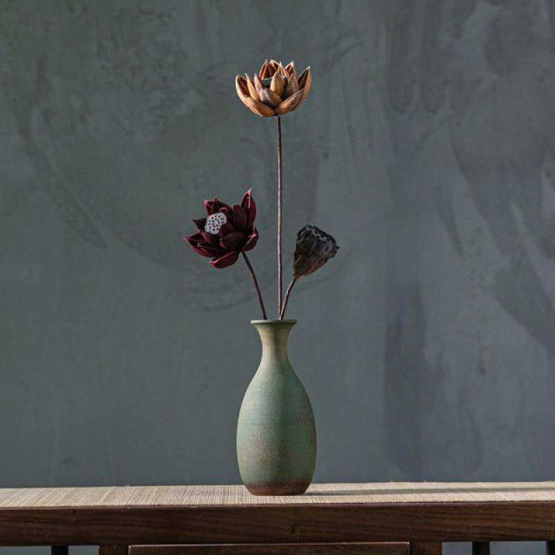 景德镇陶瓷新中式复古花瓶摆件客厅插花干花花器茶室禅意装饰品,家居饰品,花瓶,淘宝优惠券,粉丝福利购,淘宝优惠卷