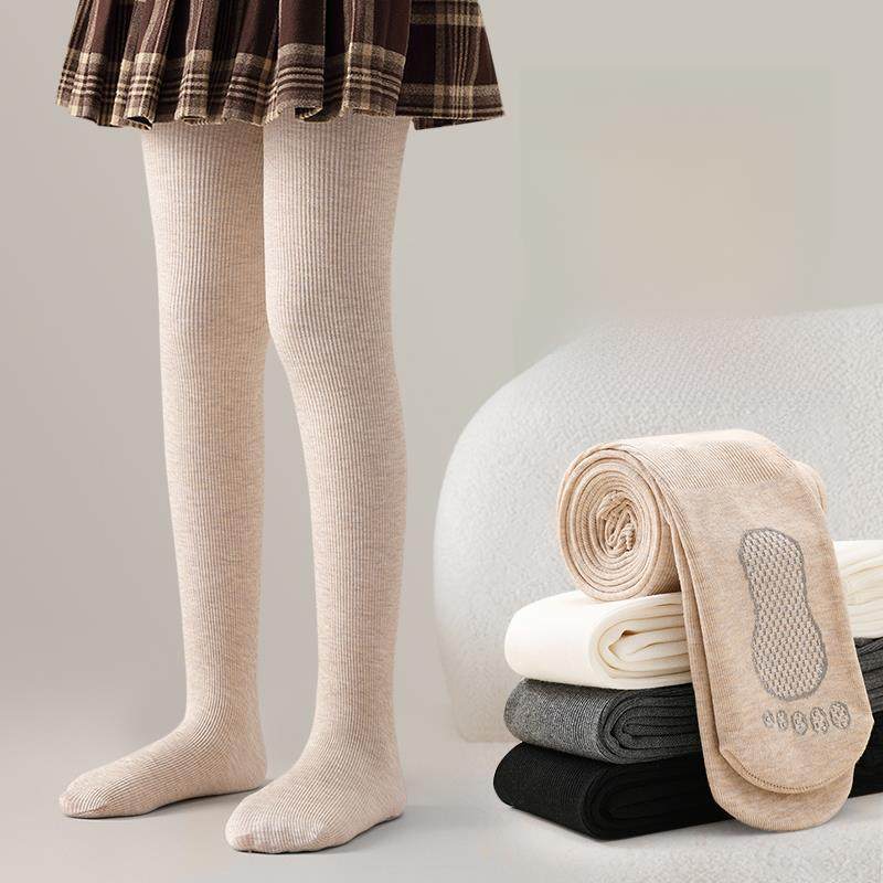 冬季儿童加绒连裤袜女秋冬薄绒款宝宝白色打底袜子加厚女童打底裤