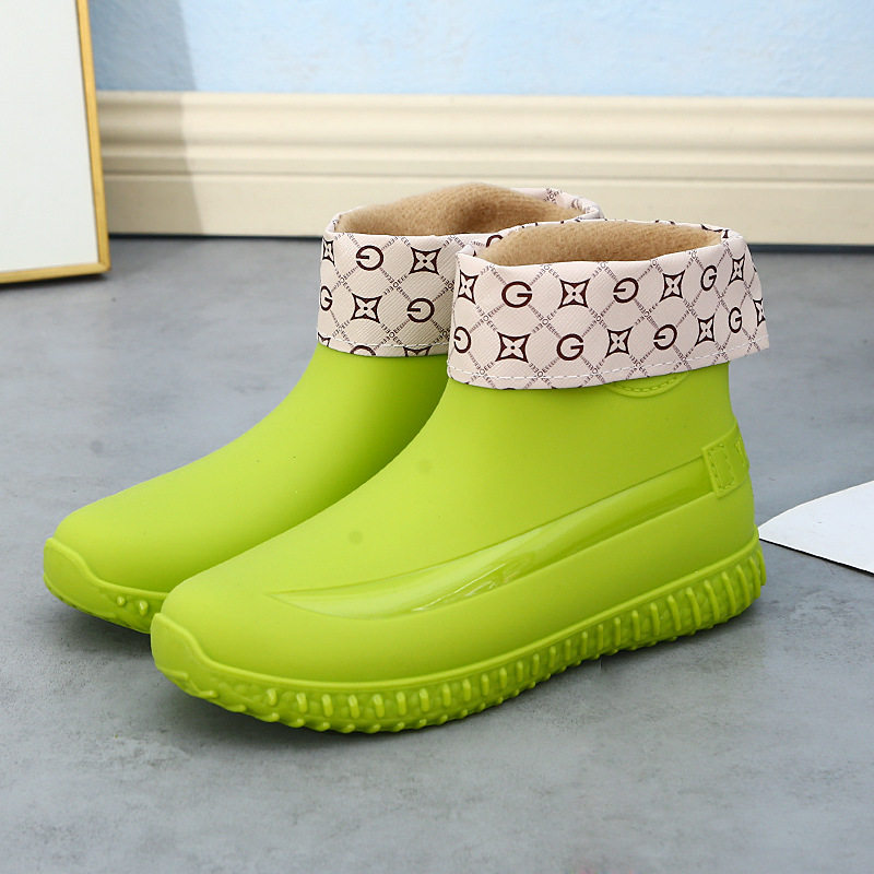 短筒雨鞋男款防水防滑一体绒雨靴时尚加棉水鞋厨房厨师洗车鞋胶鞋,流行男鞋,雨鞋,淘宝优惠券,粉丝福利购,淘宝优惠卷