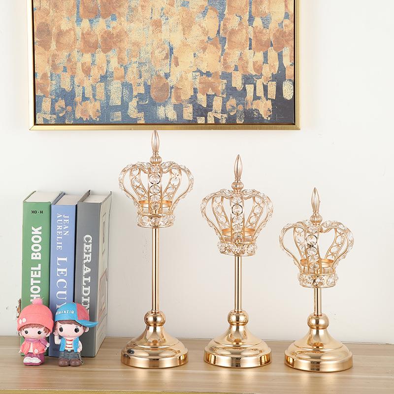 网红摆件水晶浪漫欧式别墅餐桌饰品婚庆装饰摆设简约现代结婚礼物