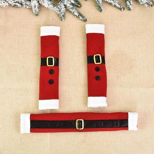 Brushed Fabric Christmas Handle Covers for Home Appliances