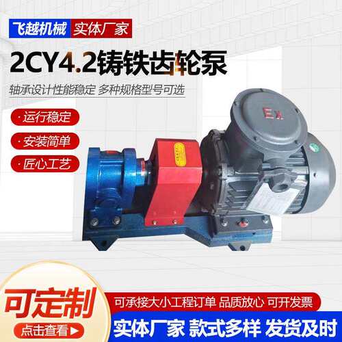 2CY4.2铸铁齿轮泵卧式齿轮油泵洗洁精齿轮泵2CY4.2铸铁齿轮泵现货